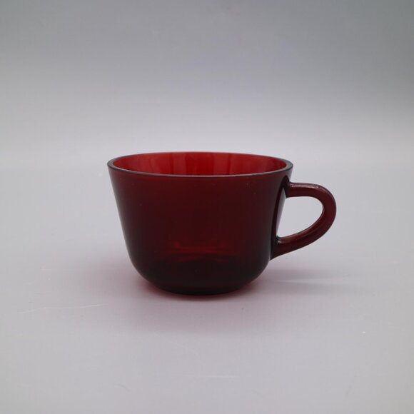 Vintage Anchor Hocking Tea/Coffee Cups Royal Ruby Red Glass (Set of 4) - Picture 3 of 7